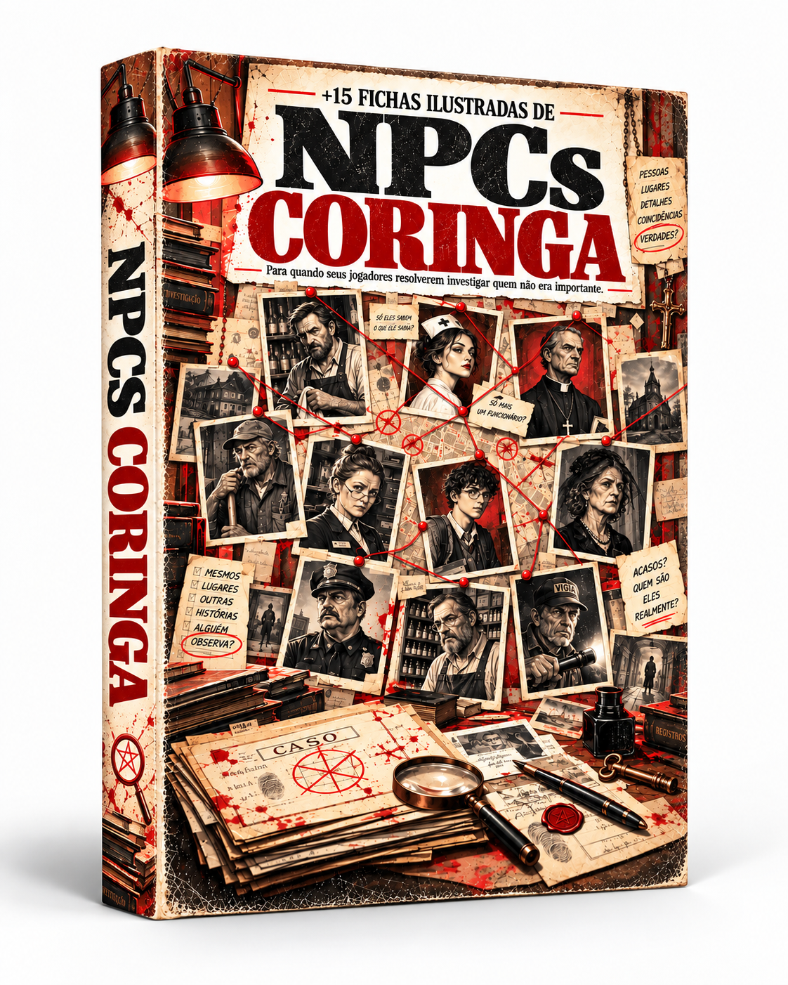 Mockup 30 Fichas Ilustradas de NPCs Coringa