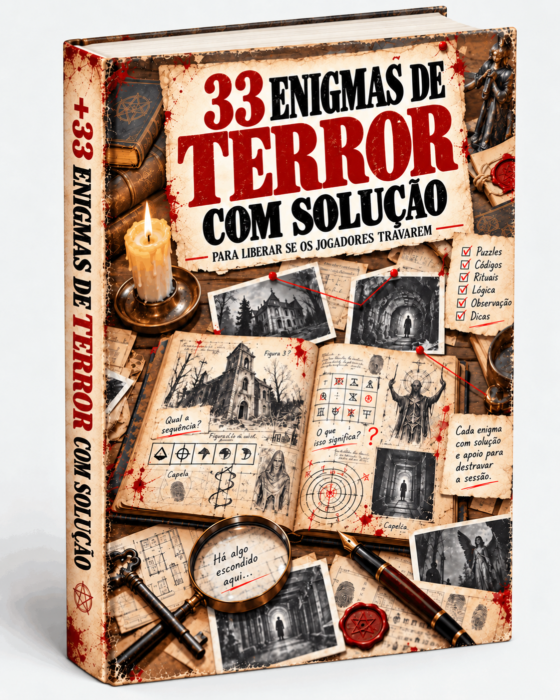 Mockup 33 Enigmas de Terror com Solução